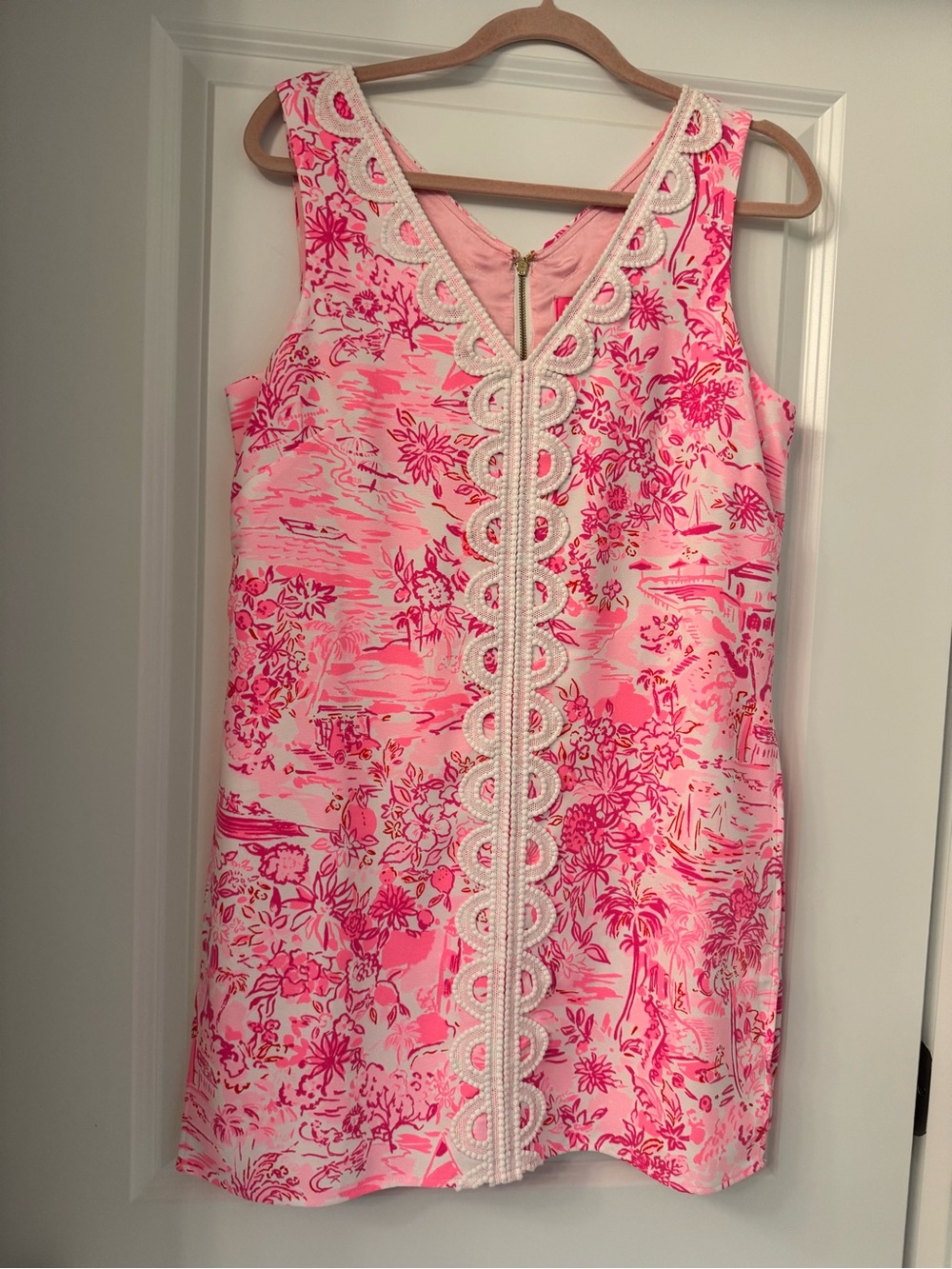 Lilly Pulitzer Pink & White sea side Ronnie romper